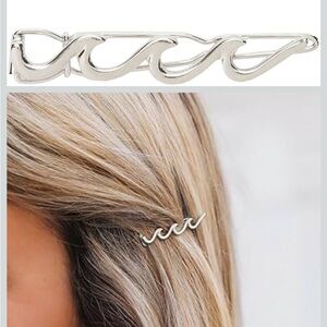 Pura Vida Silver Wave Hair Clips (set of 2)